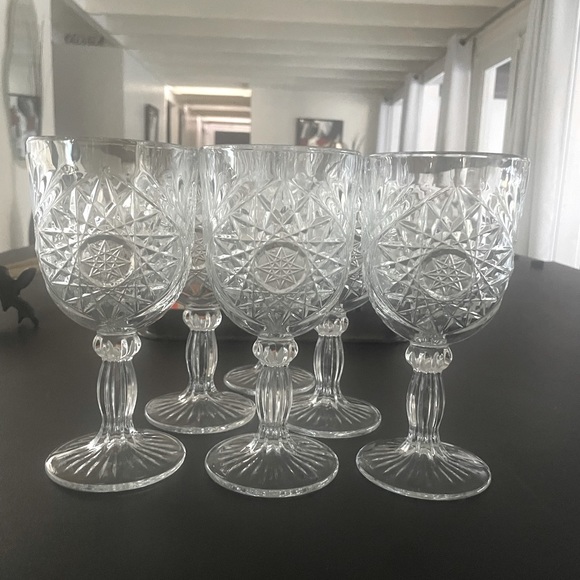 Kitchen Cut Crystal Old Fashioned Glasses Vintage Set Of 6 Poshmark